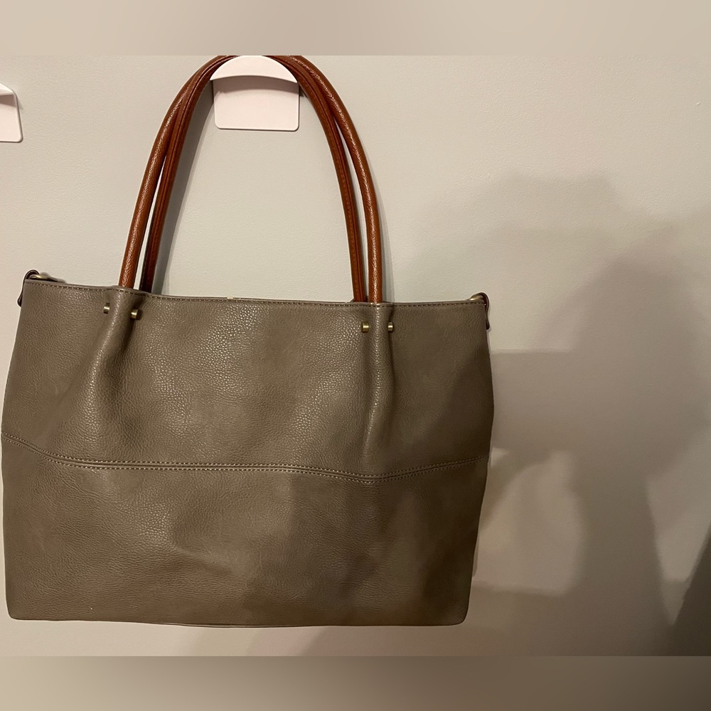 PLeather, gray purse